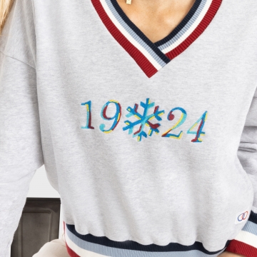 1924 Flake V-neck sweatshirt